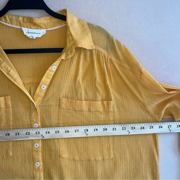 Anthropologie Cotton Oversized Beachy BohoDuster Tunic Shirt Button in M - Picture 15 of 15